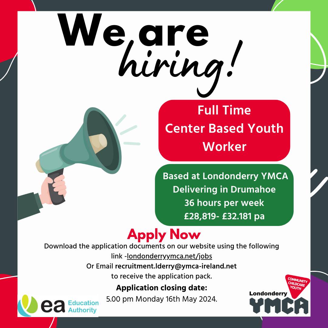 Full-Time Centre Based Youth Worker – Drumahoe – Extended Closing Date